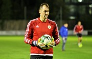 Latvijas nacionālās futbola izlases pirmais treniņš Šveicē, Nionā - 21