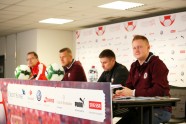 Marians Pahars un Andris Vaņins preses konfrencē pirms spēles pret Šveici  - 2
