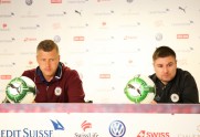 Marians Pahars un Andris Vaņins preses konfrencē pirms spēles pret Šveici  - 10