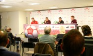 Marians Pahars un Andris Vaņins preses konfrencē pirms spēles pret Šveici  - 18