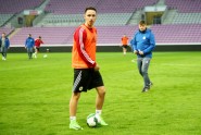 Latvijas nacionālās futbola izlases izlases pirmsspēles treniņš Ženēvā - 9