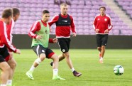Latvijas nacionālās futbola izlases izlases pirmsspēles treniņš Ženēvā - 35