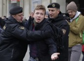 Baltkrievijā izklīdināta demonstrāciju par sestdien aizturētajām personām - 4