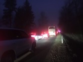 Autobusa un BMW avārija uz Vidzemes šosejas