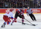 Latvijas hokejisti Hārtlija debijā 'sausā' zaudē Krievijas otrajai izlasei - 6