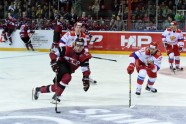 Latvijas hokejisti Hārtlija debijā 'sausā' zaudē Krievijas otrajai izlasei - 10