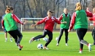 Futbols: Latvijas sieviešu izlases treniņš