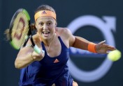 Teniss, Čārlstonas WTA "Premier" turnīrs: Jeļena Ostapenko pret  Karolīnu Vozņacki - 1