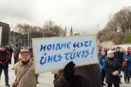 Tallinā protestē pret Rail Baltica