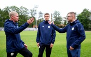 Futbols: Latvijas izlases pirmais treniņš pirms spēles ar Portugāli