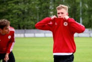 Futbols: Latvijas izlases pirmais treniņš pirms spēles ar Portugāli