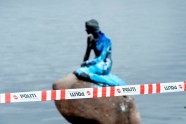Kopenhāgenas nāriņas skulptūra nokrāsota zilā krāsā - 6