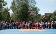 Kristaps Porziņģis atklāj basketbola laukumu Liepājā - 15