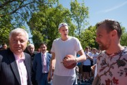 Kristaps Porziņģis atklāj basketbola laukumu Liepājā - 18