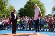 Kristaps Porziņģis atklāj basketbola laukumu Liepājā - 19