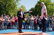 Kristaps Porziņģis atklāj basketbola laukumu Liepājā - 22