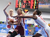 Basketbols, Eiropas čempionāts sievietēm: Latvija - Melnkalne