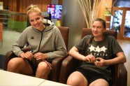 Basketbols: Latvijas sieviešu basketbola izlases treniņš un pastaiga