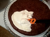 Šokolādes kūka ar zemenēm un krēmsieru - 5