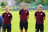 Futbols: Latvijas sieviešu izlases treniņš pirms Baltijas kausa