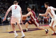 Pārbaudes spēle basketbolā Latvija - Polija - 7