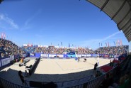 Pludmales volejbols: Eiropas čempionāta fināla pirmā diena