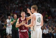Basketbols, pārbaudes spēle: Latvija - Lietuva - 105