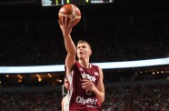 Basketbols, pārbaudes spēle: Latvija - Lietuva - 111