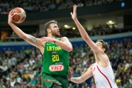 Basketbols, pārbaudes spēle: Lietuva - Spānija - 9