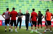 Futbols: Latvijas izlases treniņš Budapeštā