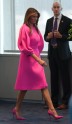 Melānija Trampa rozā kleitā - 1