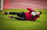 Futbols: Latvijas izlases treniņš pirms PK pēdējām spēlēm - 42