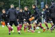 Futbols, Latvijas U-21 futbola izlase aizvada treniņu Daugavas stadionā - 8