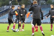 Futbols, Latvijas U-21 futbola izlase aizvada treniņu Daugavas stadionā - 15