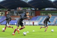 Futbols, Latvijas U-21 futbola izlase aizvada treniņu Daugavas stadionā - 24