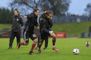 Futbols, Latvijas U-21 futbola izlase aizvada treniņu Daugavas stadionā - 41