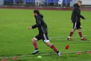 Futbols, Latvijas U-21 futbola izlase aizvada treniņu Daugavas stadionā - 48