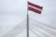 Atklāj monumentālo Latvijas karoga mastu uz AB dambja - 11