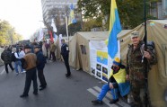 Protestētāji pie parlamenta Kijevā  - 9
