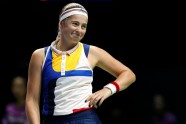 Teniss, WTA finālturnīrs: Jeļena Ostapenko - Karolīna Pliškova - 5