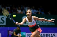 Teniss, WTA finālturnīrs: Jeļena Ostapenko - Karolīna Pliškova - 6