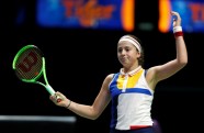 Teniss, WTA finālturnīrs: Jeļena Ostapenko - Karolīna Pliškova - 9