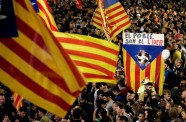 Svinības un protesti Barselonā pēc Katalonijas neatkarības pasludināšanas