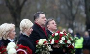 Ziedu nolikšanas ceremonija Latvijas proklamēšanas 99.gadadienā pie Brīvības pieminekļa - 4