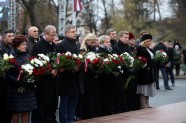 Ziedu nolikšanas ceremonija Latvijas proklamēšanas 99.gadadienā pie Brīvības pieminekļa - 9