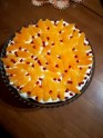 Šokolādes kūka ar krēmsieru un mandarīnu filejām - 1
