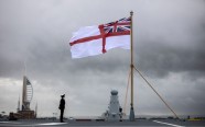 Bāzes karakuģa HMS Queen Elizabeth uzņemšana jūras kara spēkos - 8
