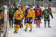 hokejs: Latvijas izlases treniņš pirms mača ar Kanādu 