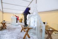Trešā diena ledus skulptūru tapšanā 2018 - 2