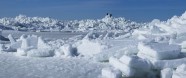 Ledus krāvumi Mērsraga piekrastē (RĪTAM)
